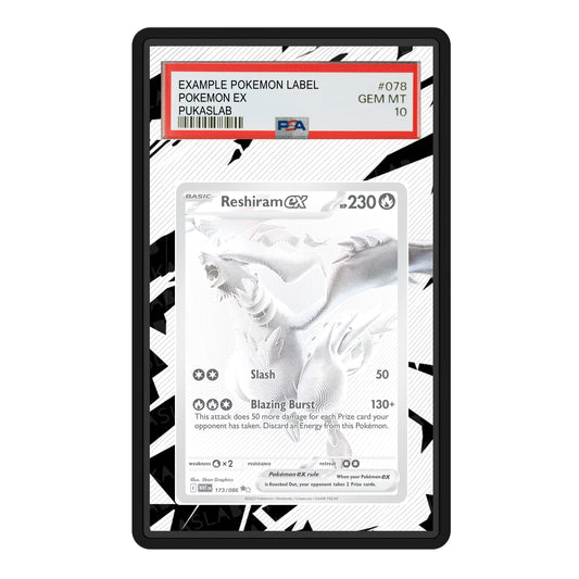 Reshiram Ex BWR 173/086 Psa Slab Extended Art - Pukaslab