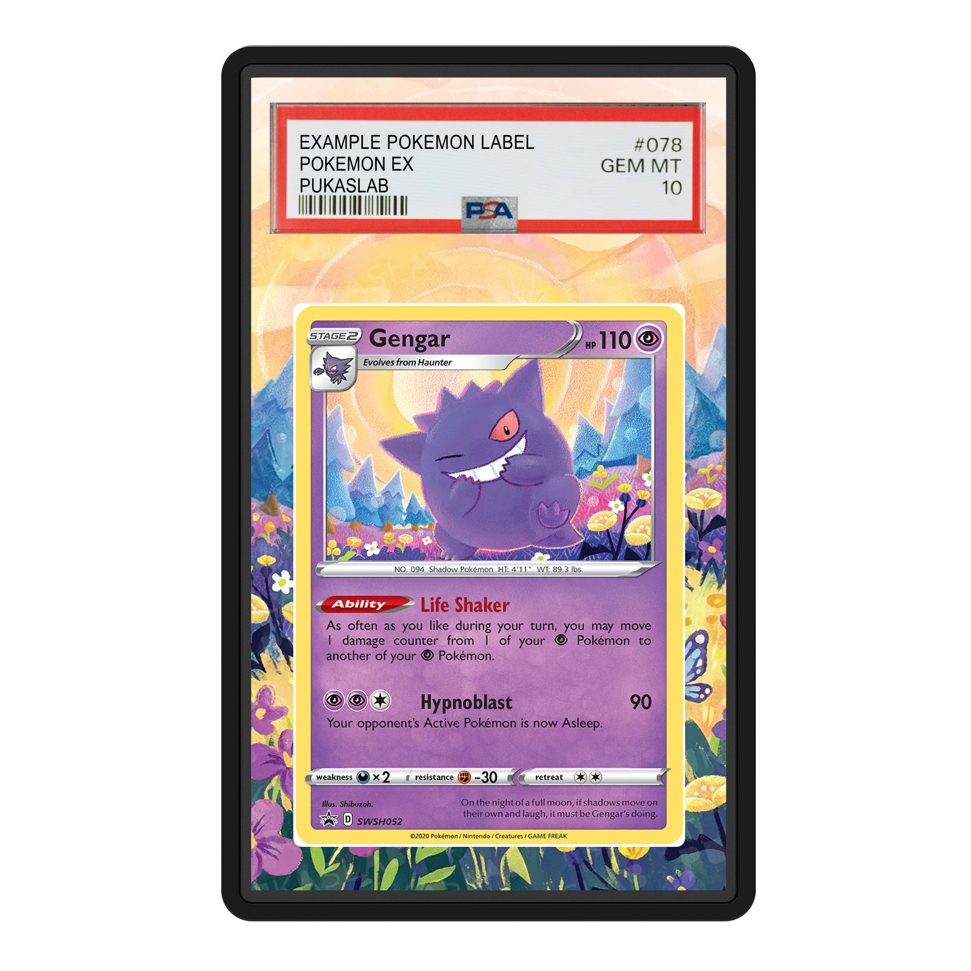 Gengar SWSH052 Psa Slab Extended Art - Pukaslab