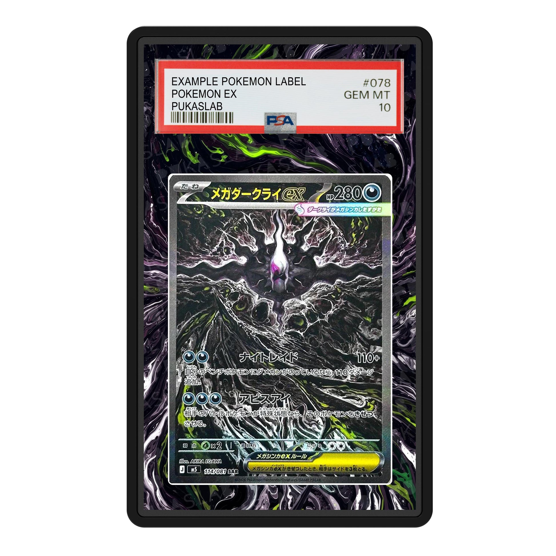 Mega Darkrai ex 114/081 Psa Slab Extended Art - Pukaslab