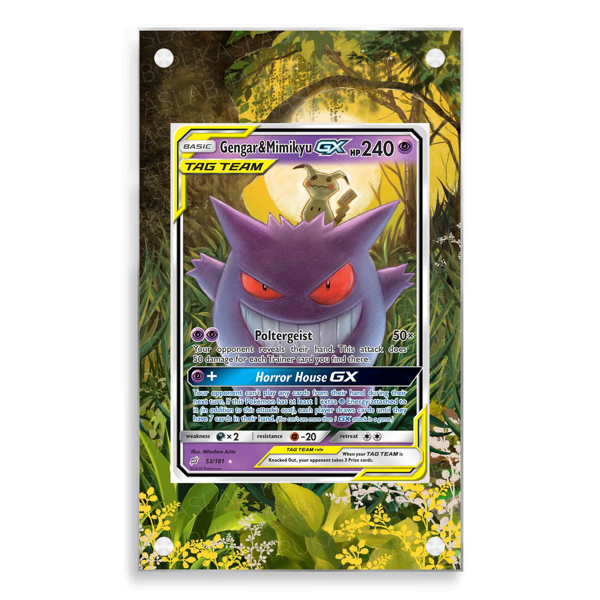 Gengar & Mimikyu GX 53/181 Magnetic Case - Pokemon Extended Art Case PukaSlab Gengar & Mimikyu GX 53/181 Magnetic Case - Pokemon Extended Art Case PukaSlab