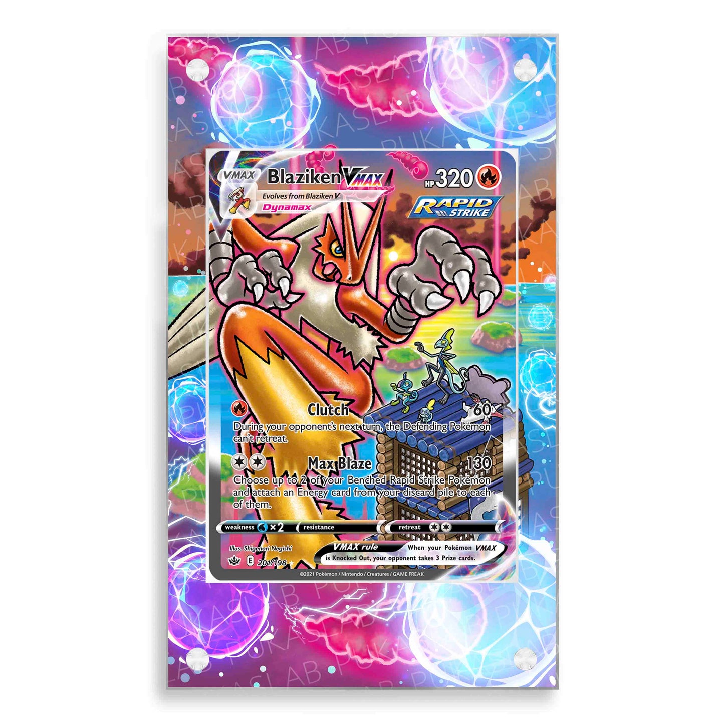 Blaziken VMAX 201/198 Magnetic Case - Pokemon Extended Art Case