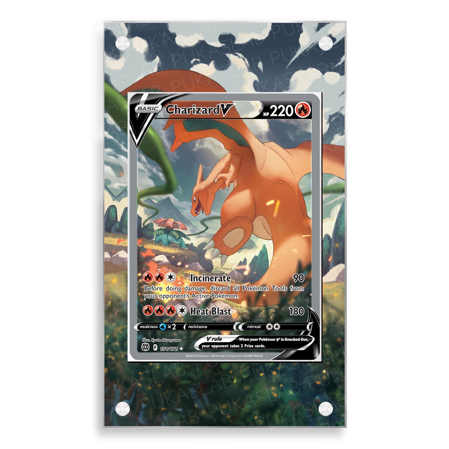 Charizard V 154/172 Magnetic Case - Pokemon Extended Art Case