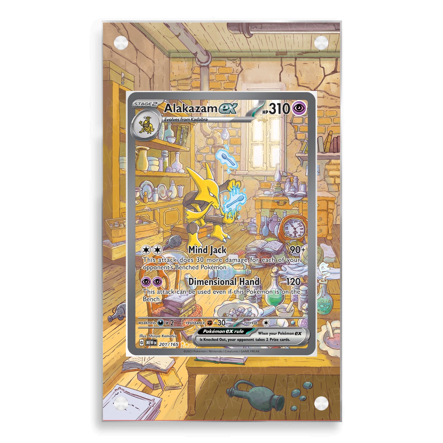 Alakazam EX 201/165 Magnetic Case - Pokemon Extended Art Case