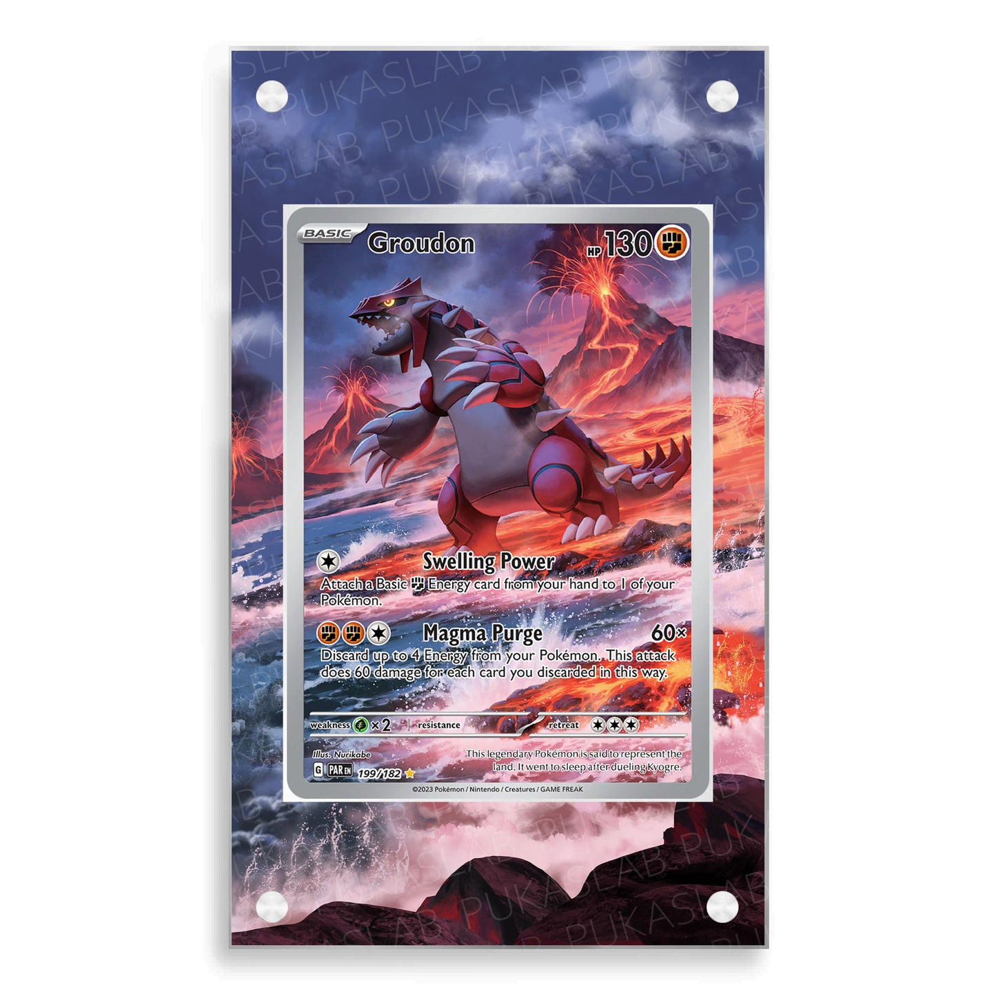 Groudon 199/182 Magnetic Case - Pokemon Extended Art Case