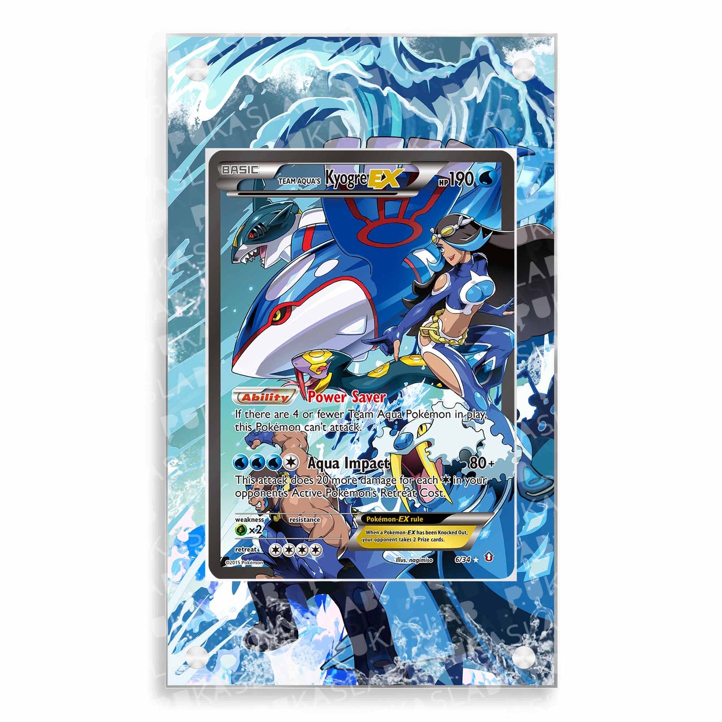 kyogre Ex 6/34 Magnetic Case - Pokemon Extended Art Case