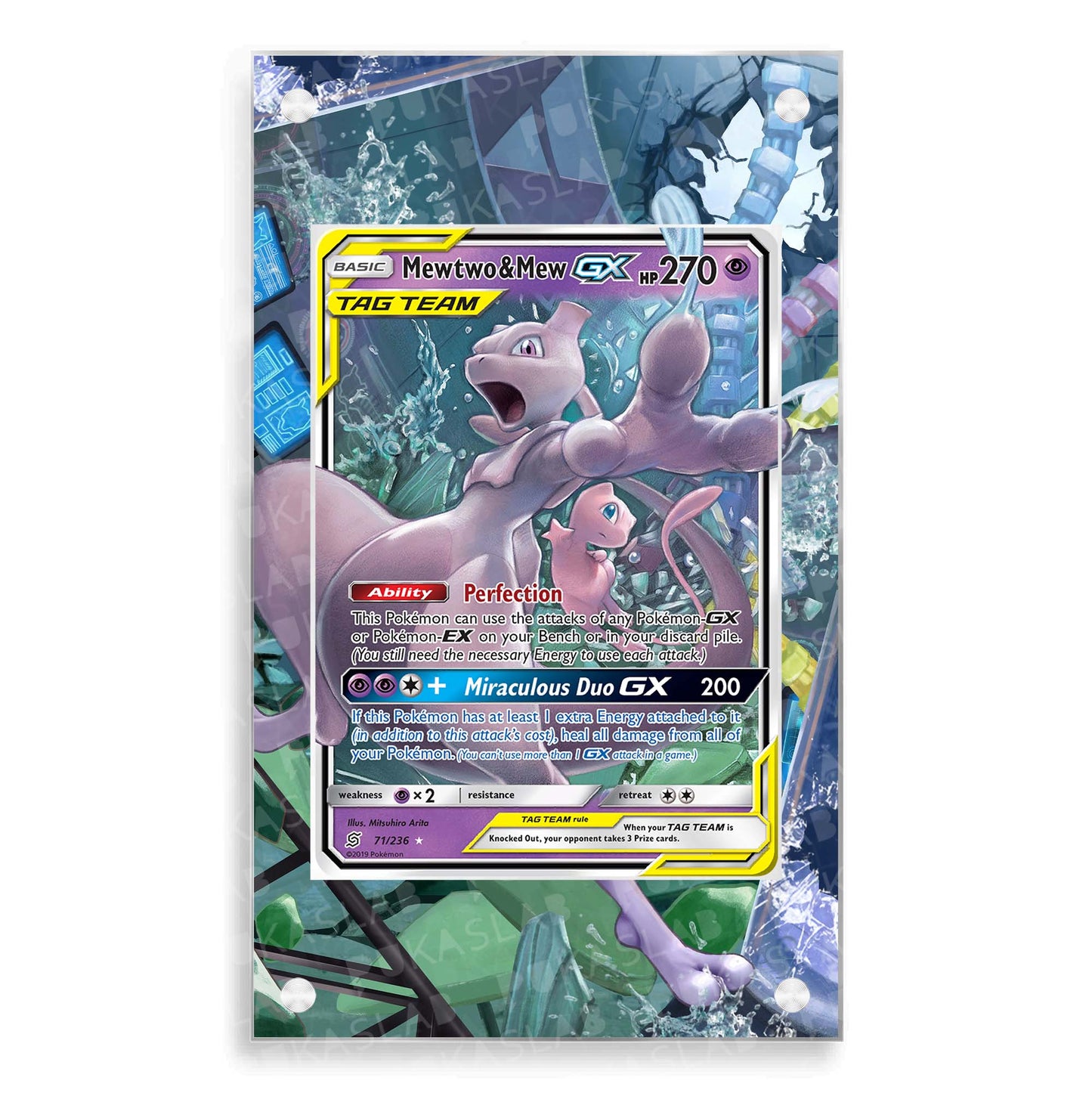 Mewtwo & Mew Gx 71/236 Magnetic Case - Pokemon Extended Art Case