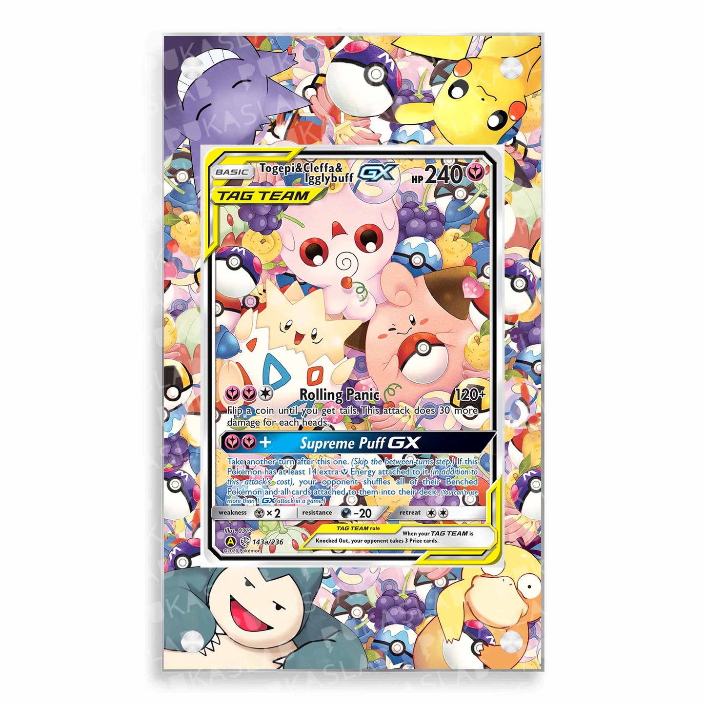Togepi & Cleffa & Igglybuff Gx 143a/236 Magnetic Case - Pokemon Extended Art Case