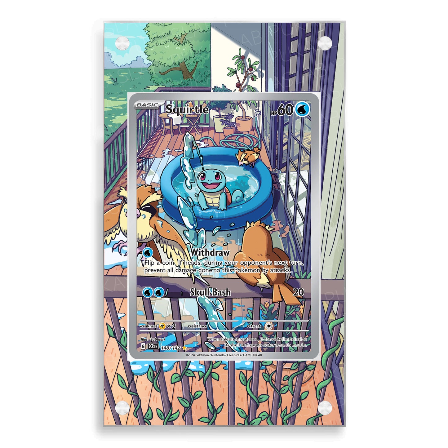 Squirtle 148/142 Magnetic Case - Pokemon Extended Art Case