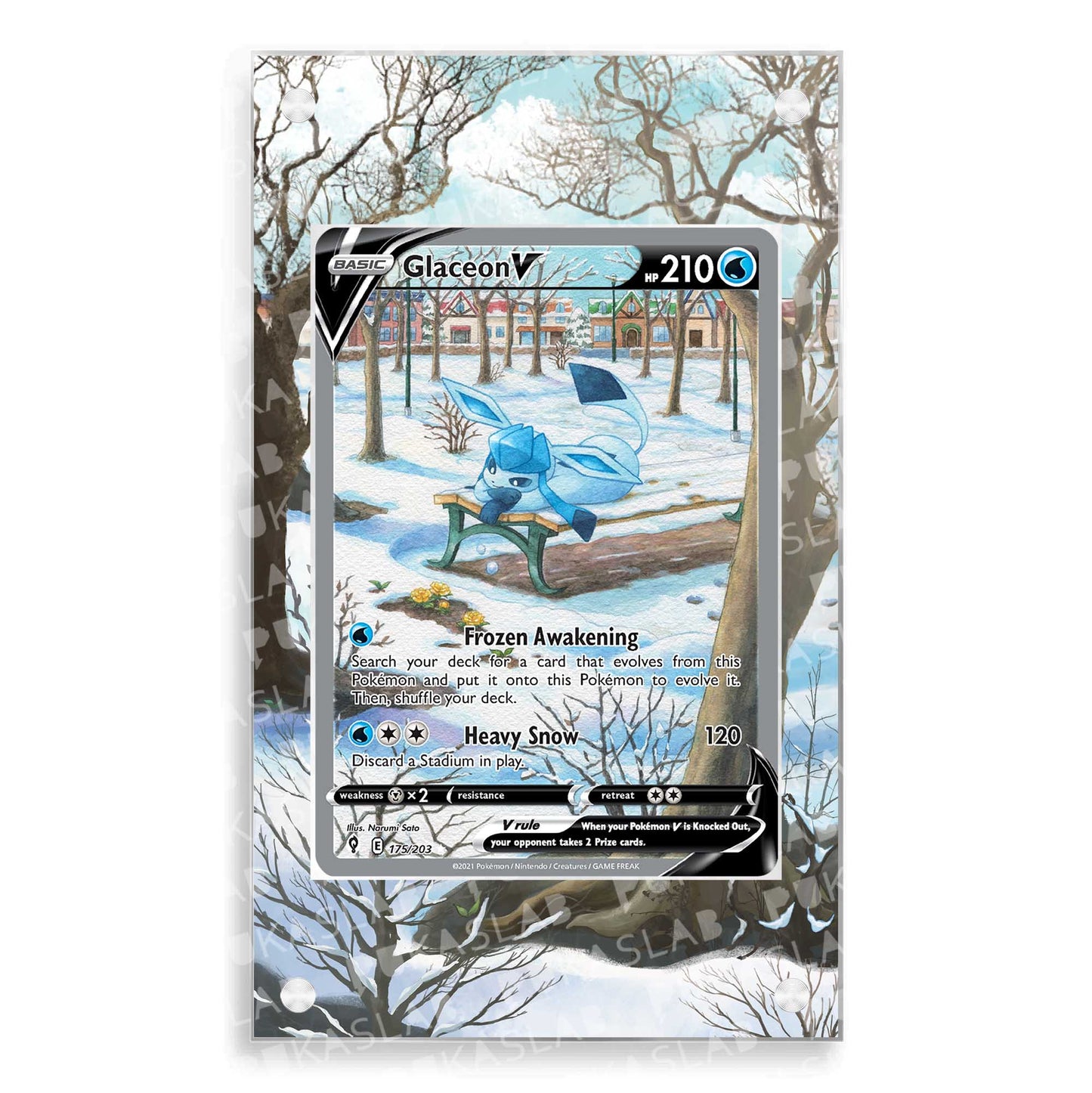 Glaceon V 175/203 Magnetic Case - Pokemon Extended Art Case