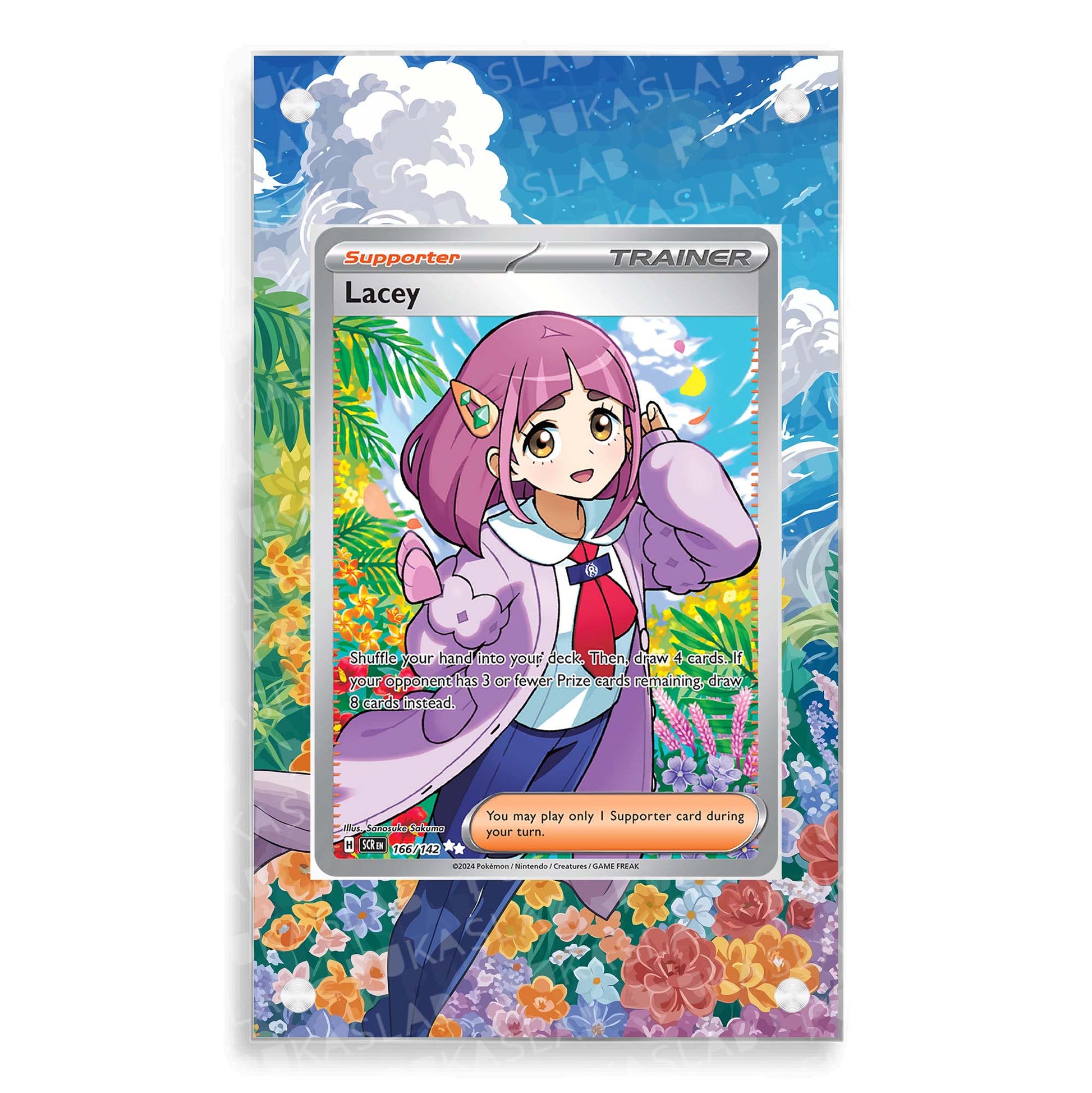 Lacey Trainer 166/142 Magnetic Case - Pokemon Extended Art Case PukaSlab Lacey Trainer 166/142 Magnetic Case - Pokemon Extended Art Case PukaSlab