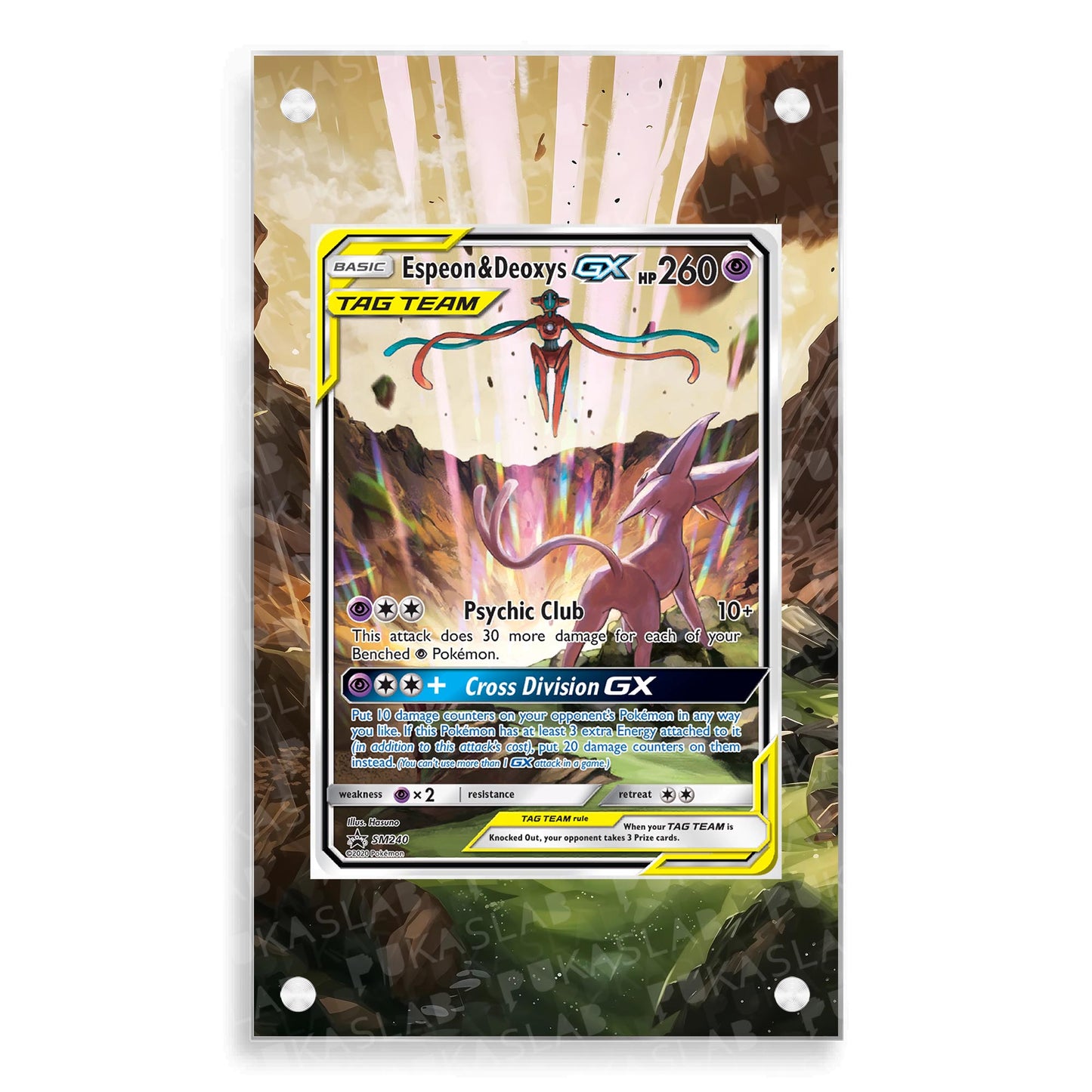 Espeon & Deoxys Gx SM240 Magnetic Case - Pokemon Extended Art Case