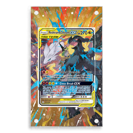 Reshiram & Zekrom Gx 157/236 Magnetic Case - Pokemon Extended Art Case
