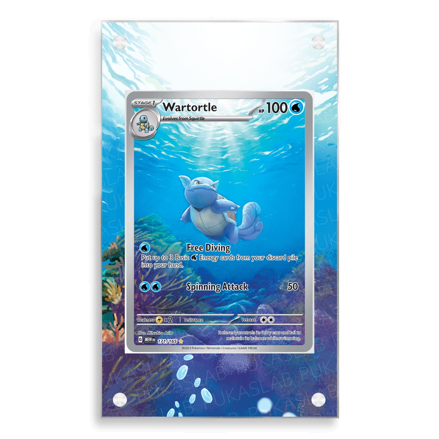 Wartortle 151 171/165 Magnetic Case - Pokemon Extended Art Case