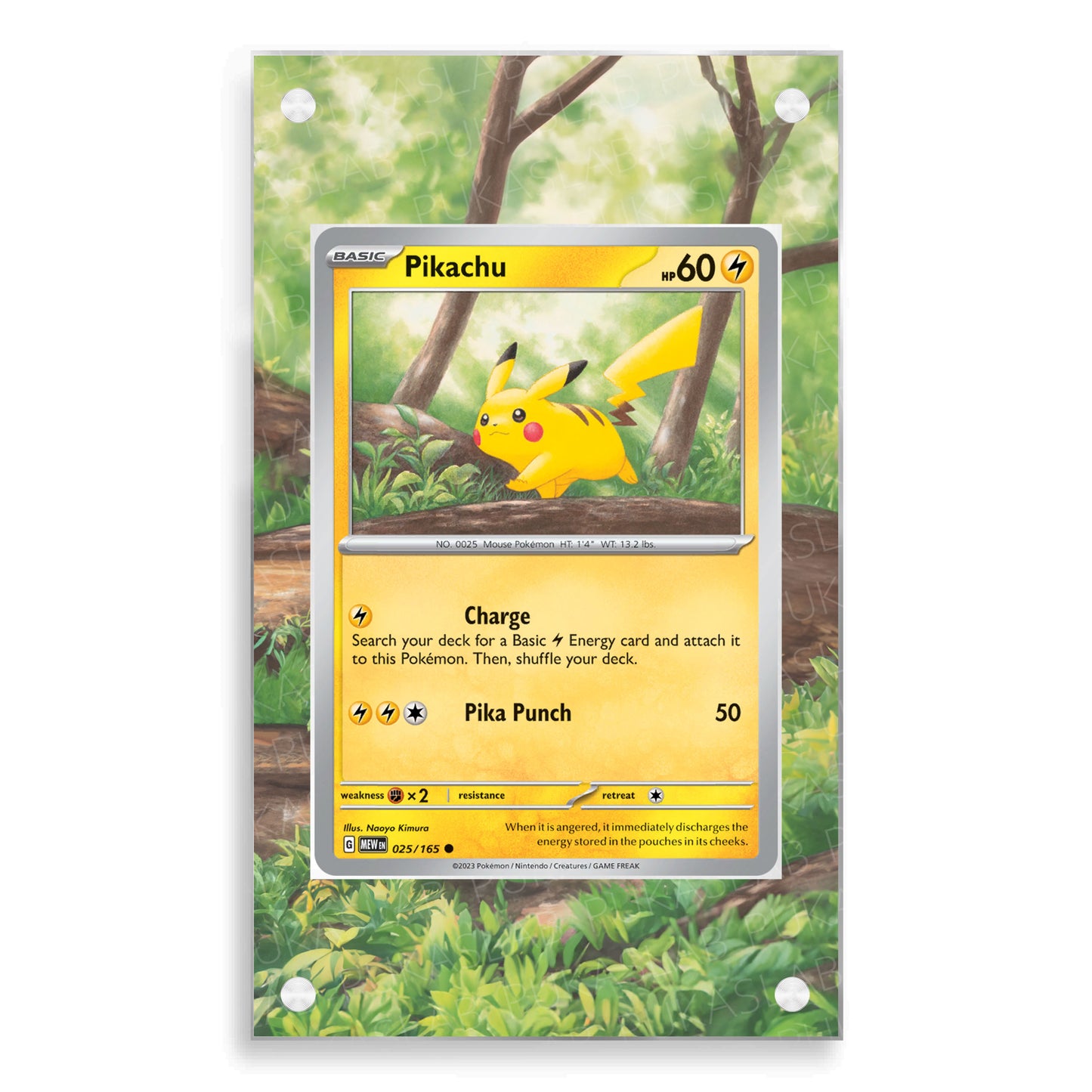 Pikachu 151 025/165 Magnetic Case - Pokemon Extended Art Case