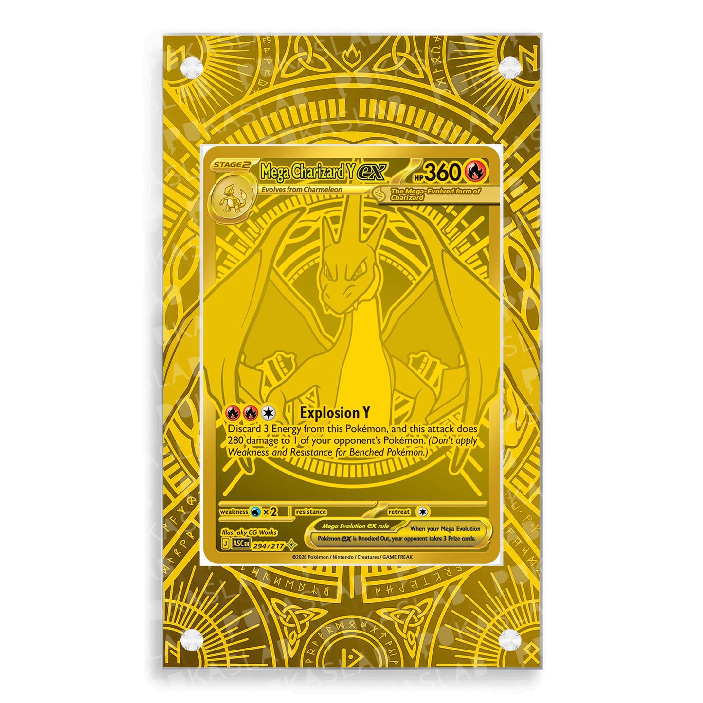 Mega Charizard Y Ex Gold 294/217 Extended Art - Pukaslab