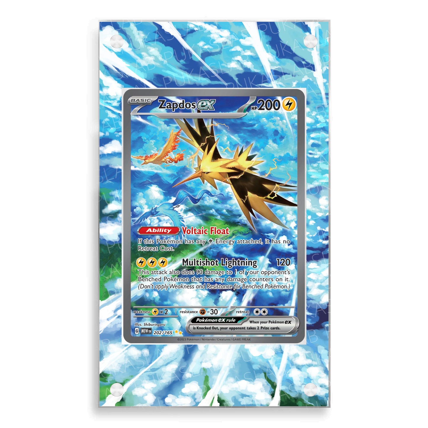 Zapdos EX 202/165 Magnetic Case - Pokemon Extended Art Case