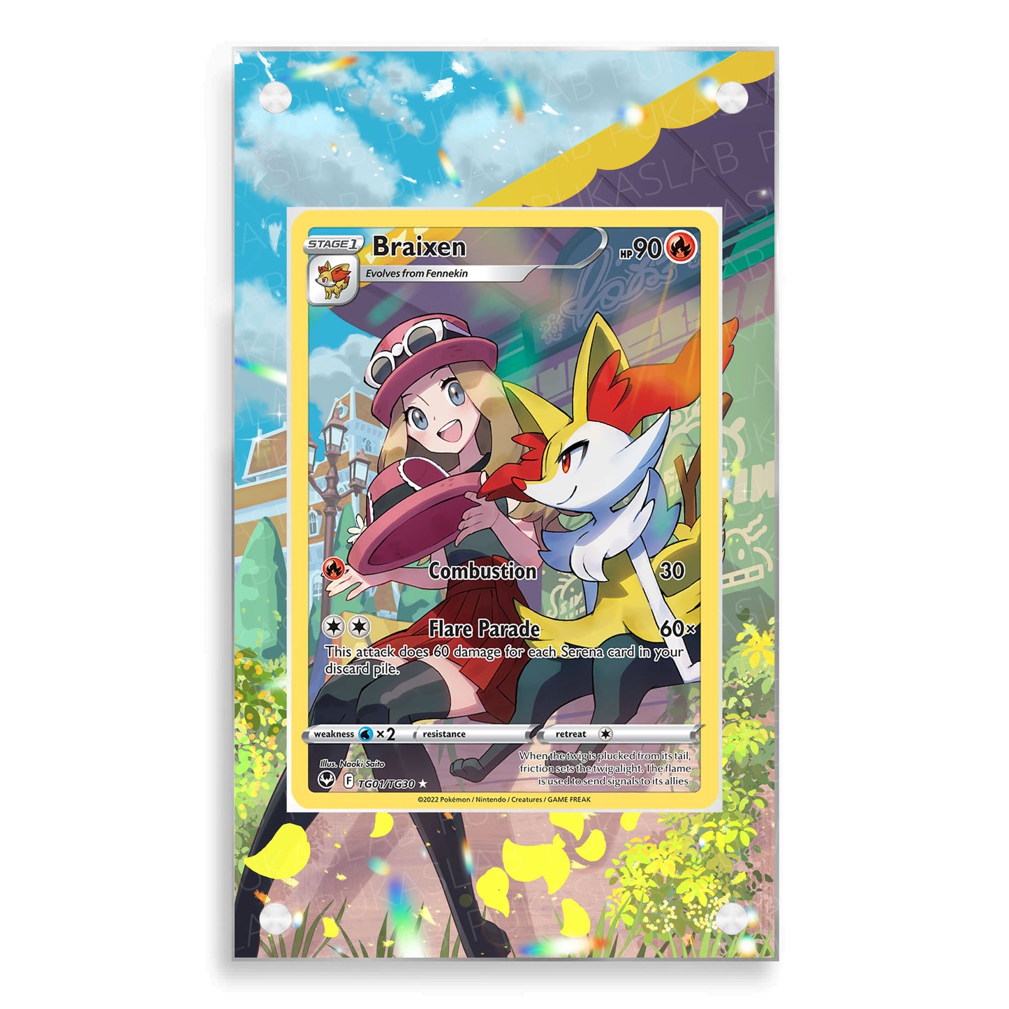 Braixen TG01/TG30 Magnetic Case - Pokemon Extended Art Case