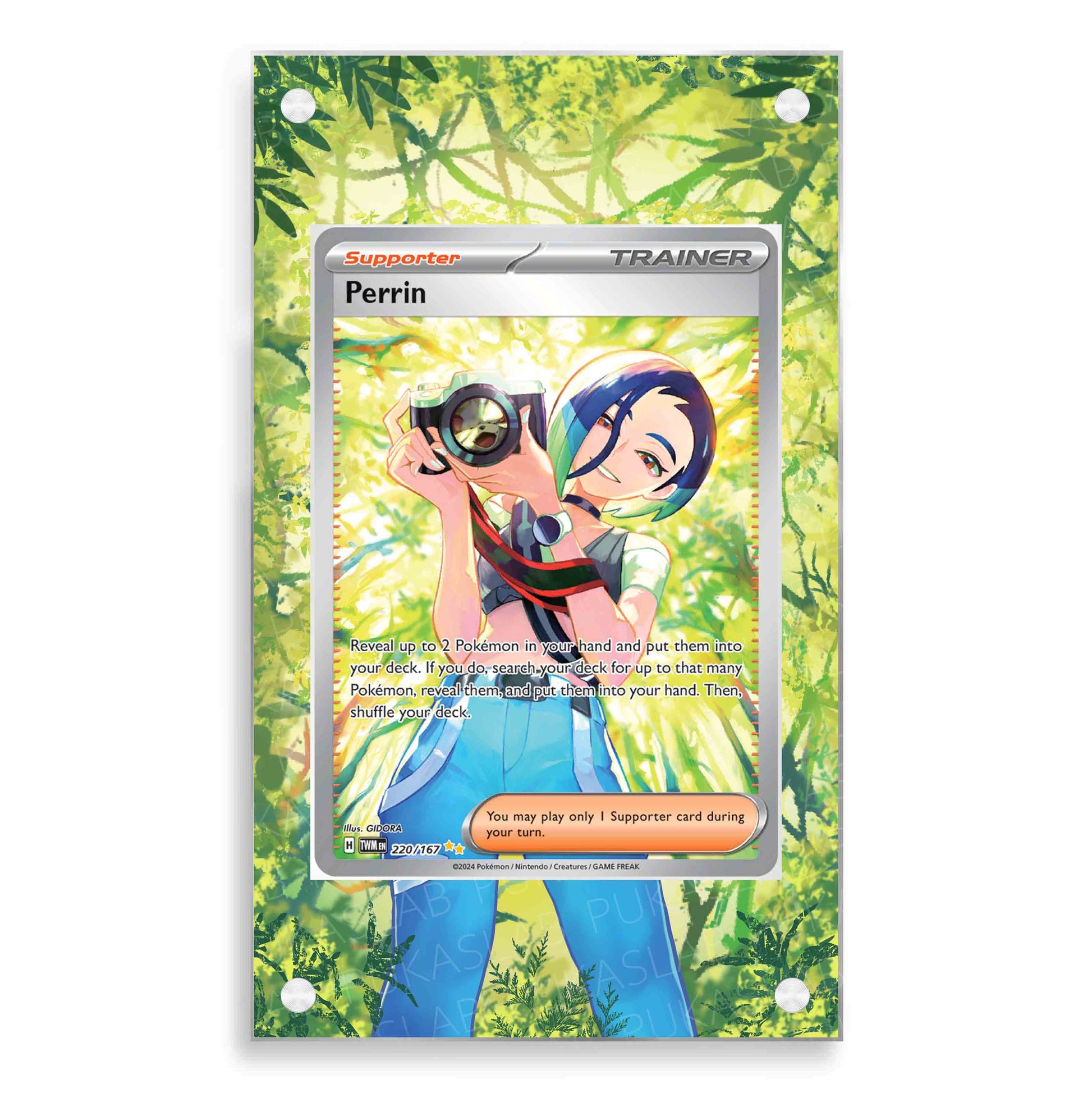 pokemon perrin card Perrin Trainer 220/167 Magnetic Case