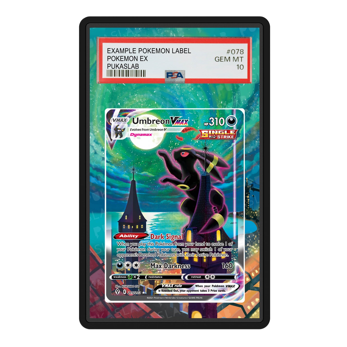 Umbreon Vmax 215/203 Psa Slab Extended Art - Pukaslab