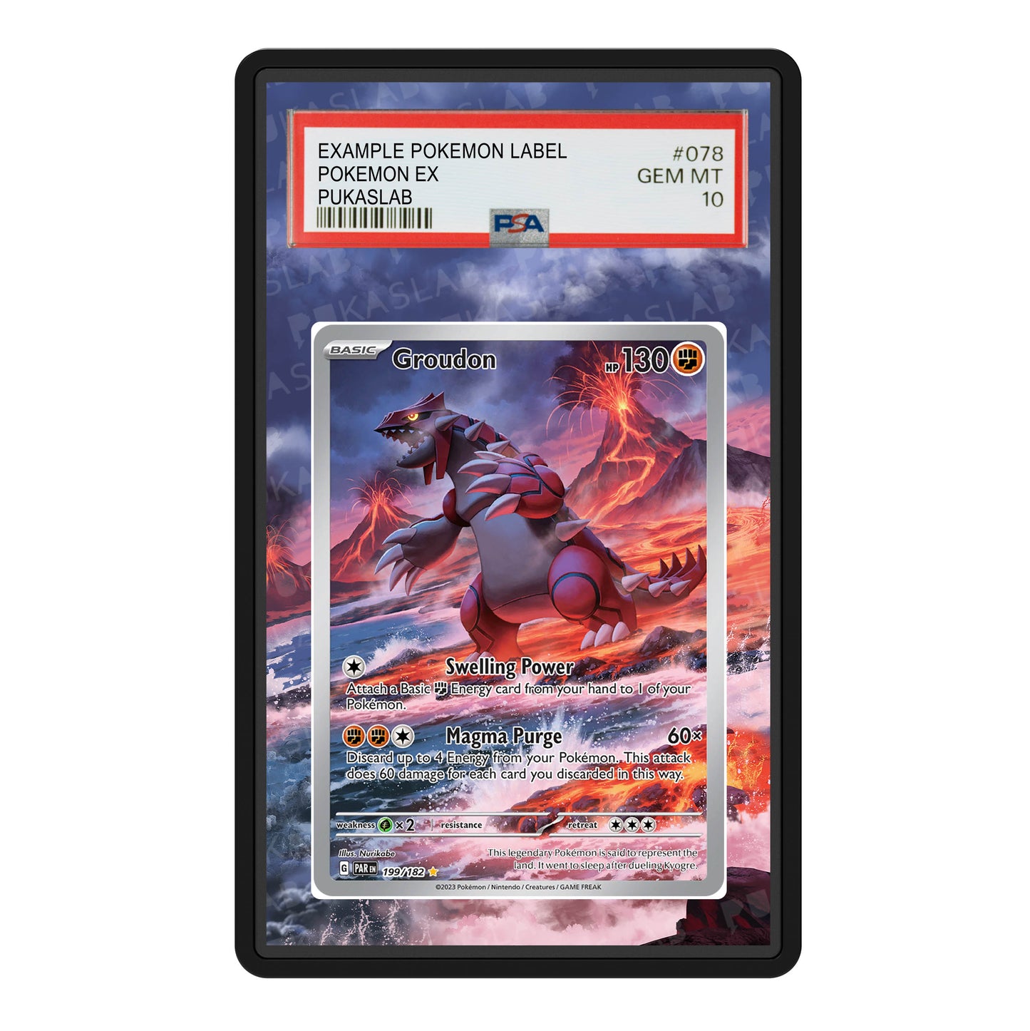 Groudon 199/182 Psa Slab Extended Art - Pukaslab