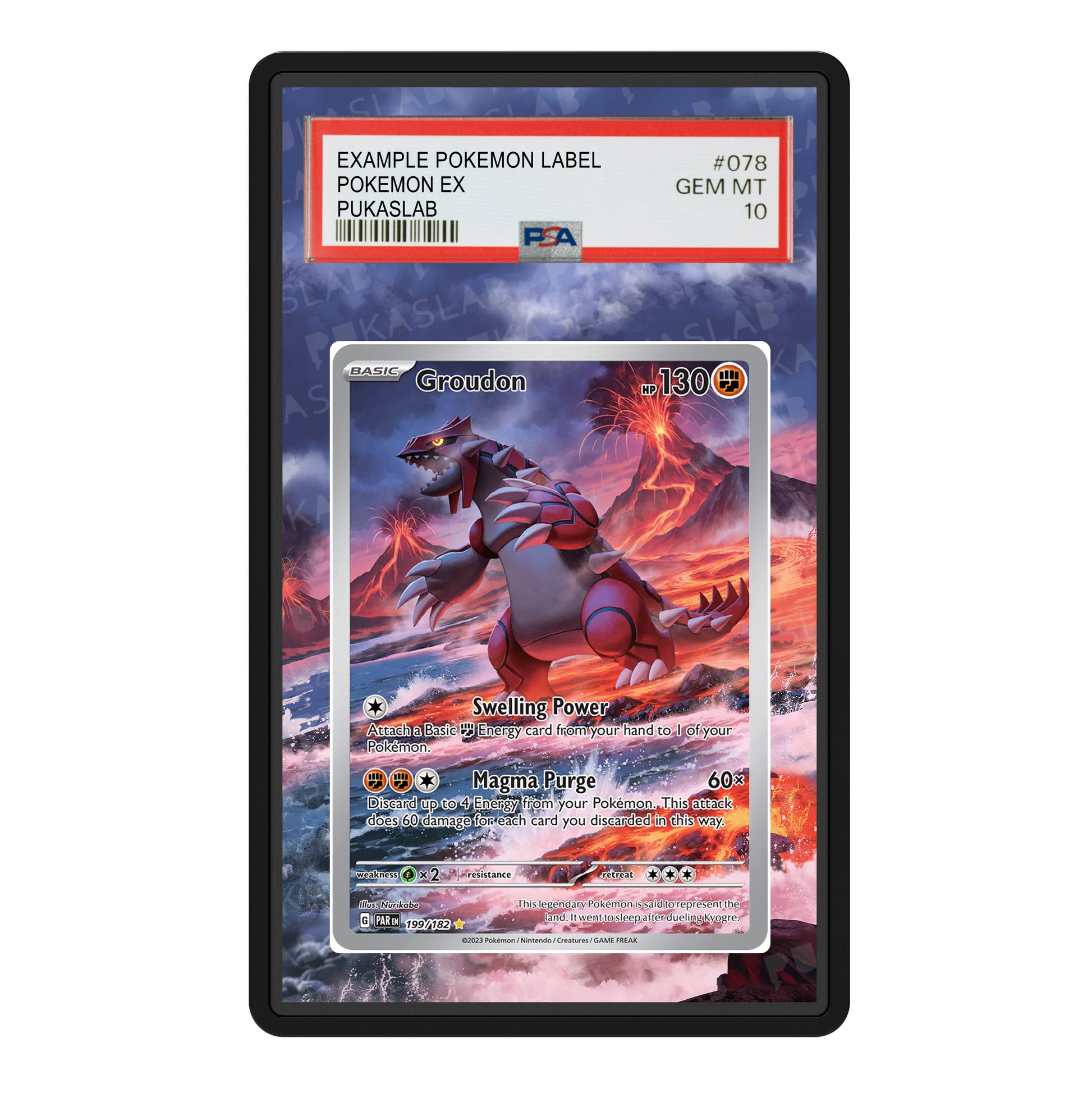 Groudon 199/182 Psa Slab Extended Art - Pukaslab