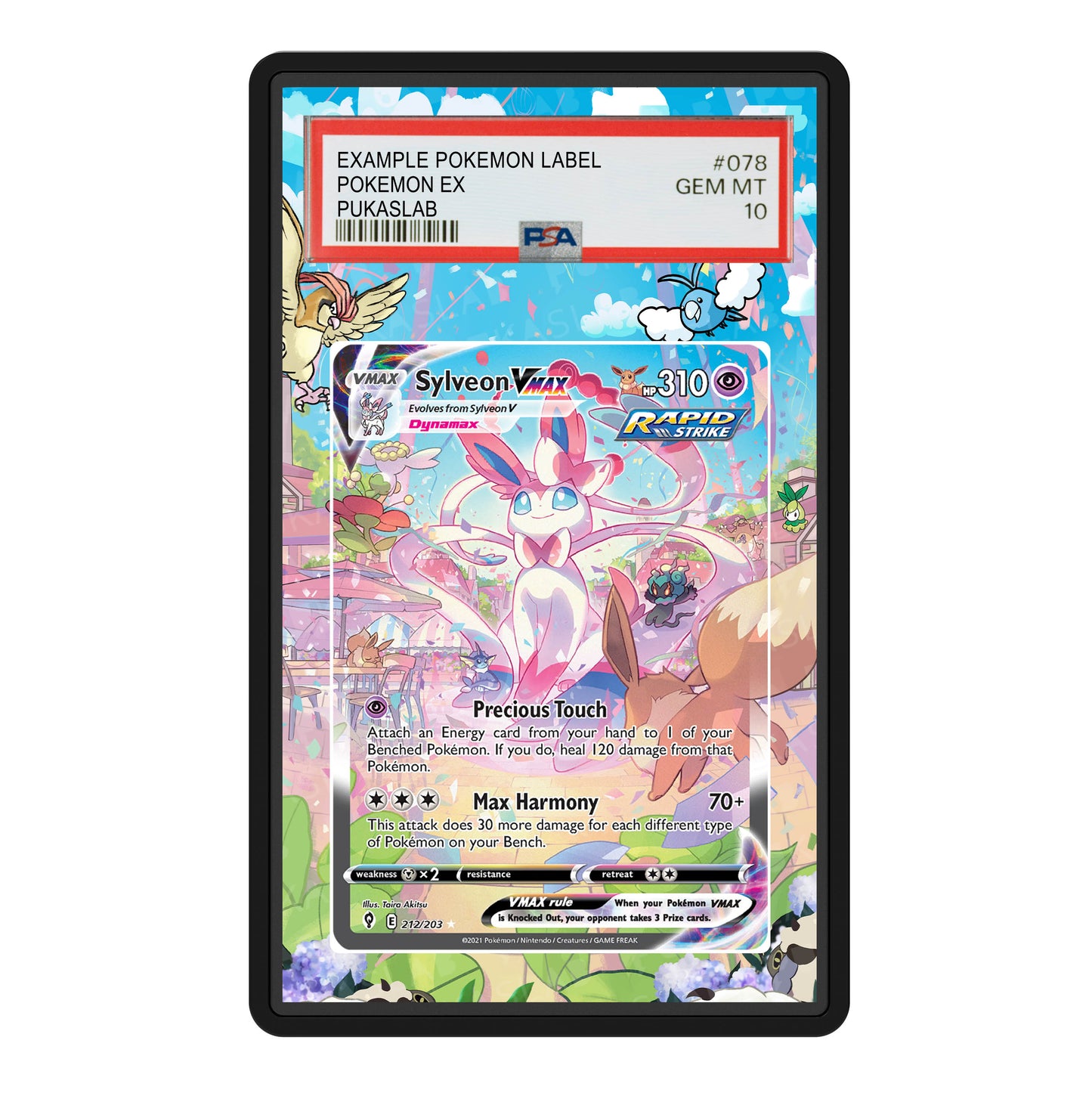 Sylveon Vmax 212/203 Psa Slab Extended Art - Pukaslab