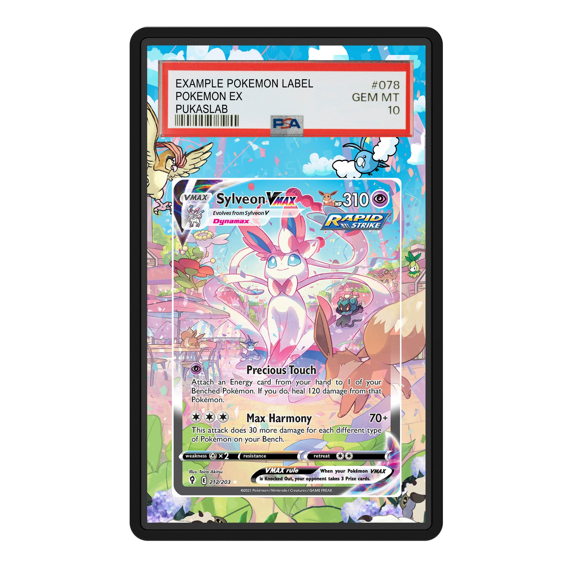 Sylveon Vmax 212/203 Psa Slab Extended Art - Pukaslab
