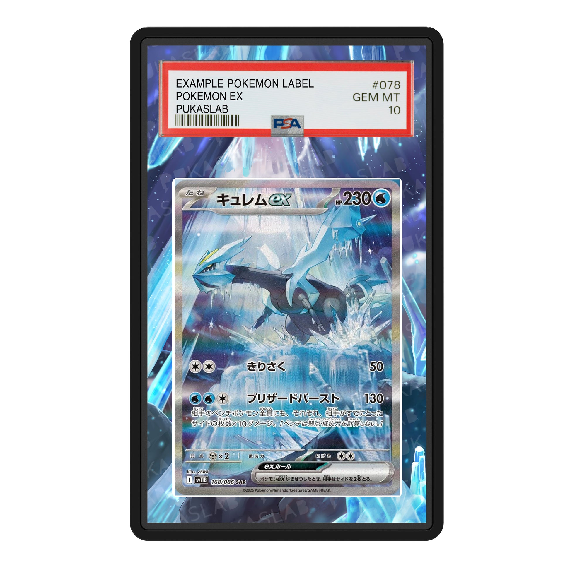 Kyurem Ex 168/086 Psa Slab Extended Art - Pukaslab
