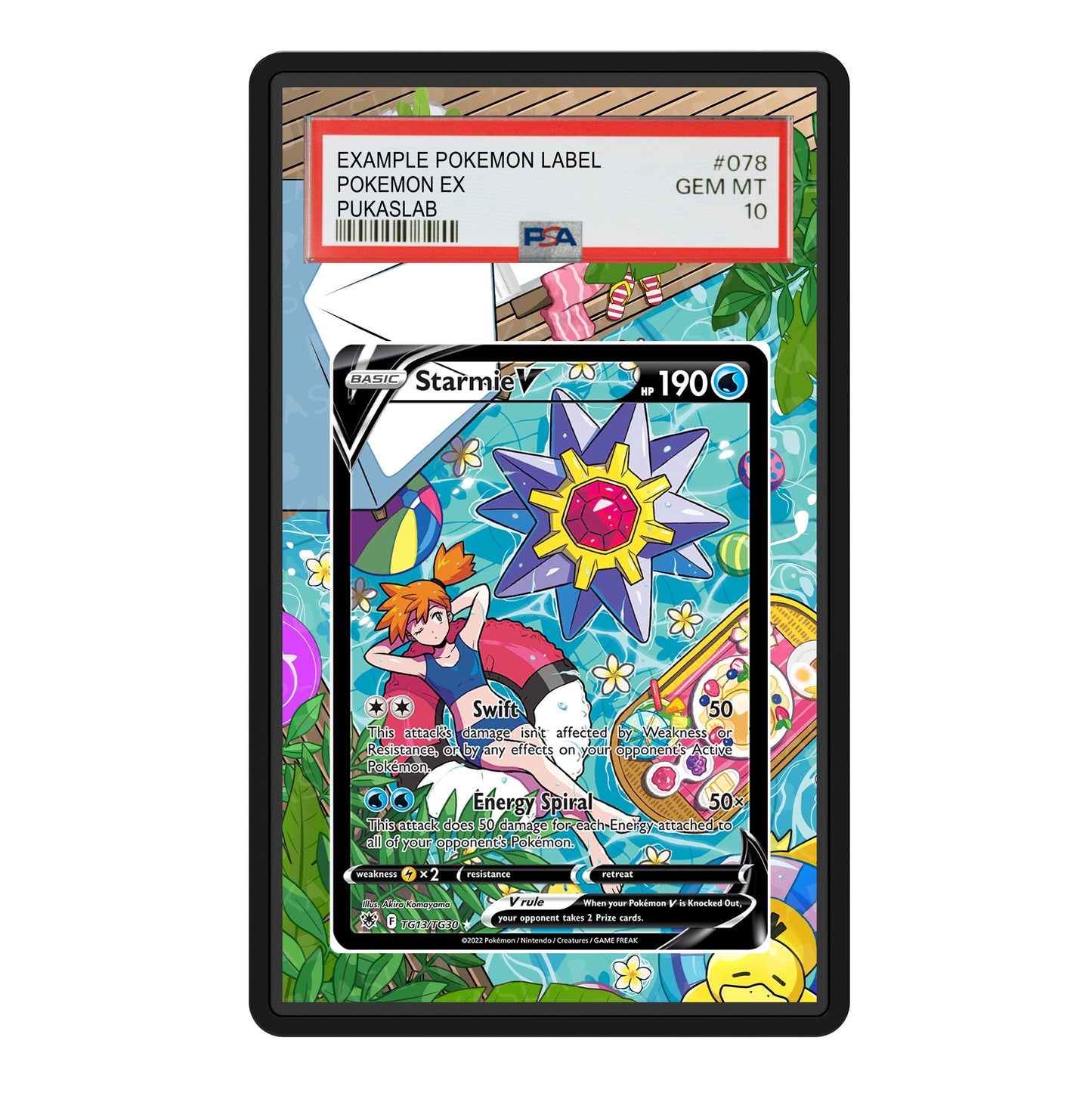 Starmie V TG13/TG30 Psa Slab Extended Art - Pukaslab