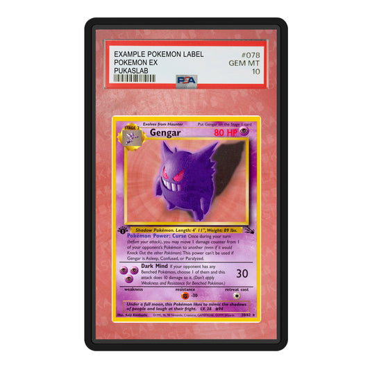 Gengar  Psa Slab Extended Art - Pukaslab