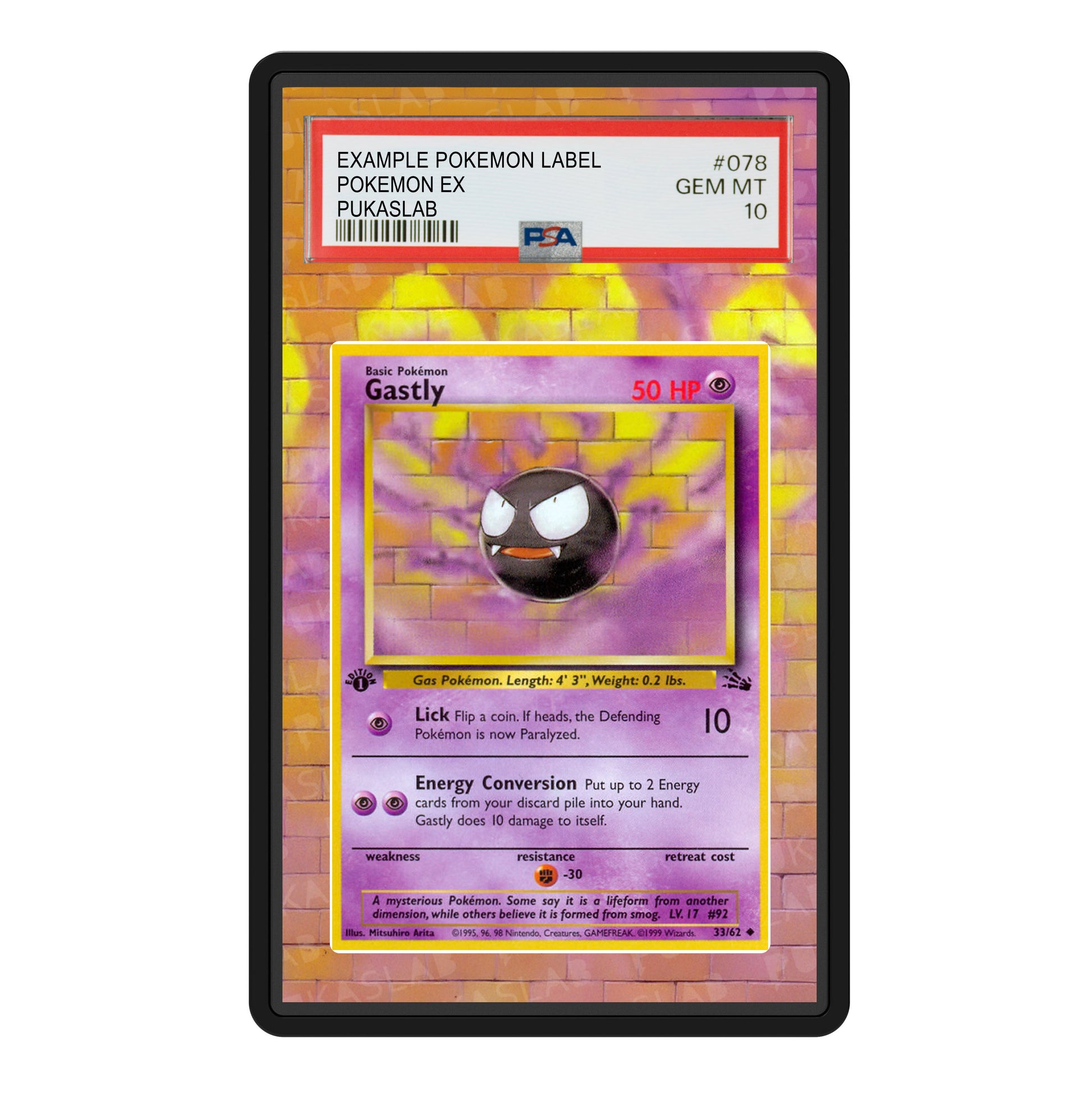 Gastly  Psa Slab Extended Art - Pukaslab