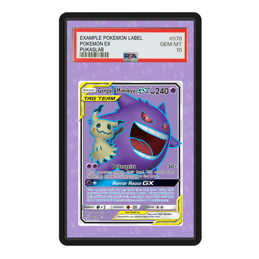 Gengar & Mimikyu GX 164/181 Psa Slab Extended Art - Pukaslab