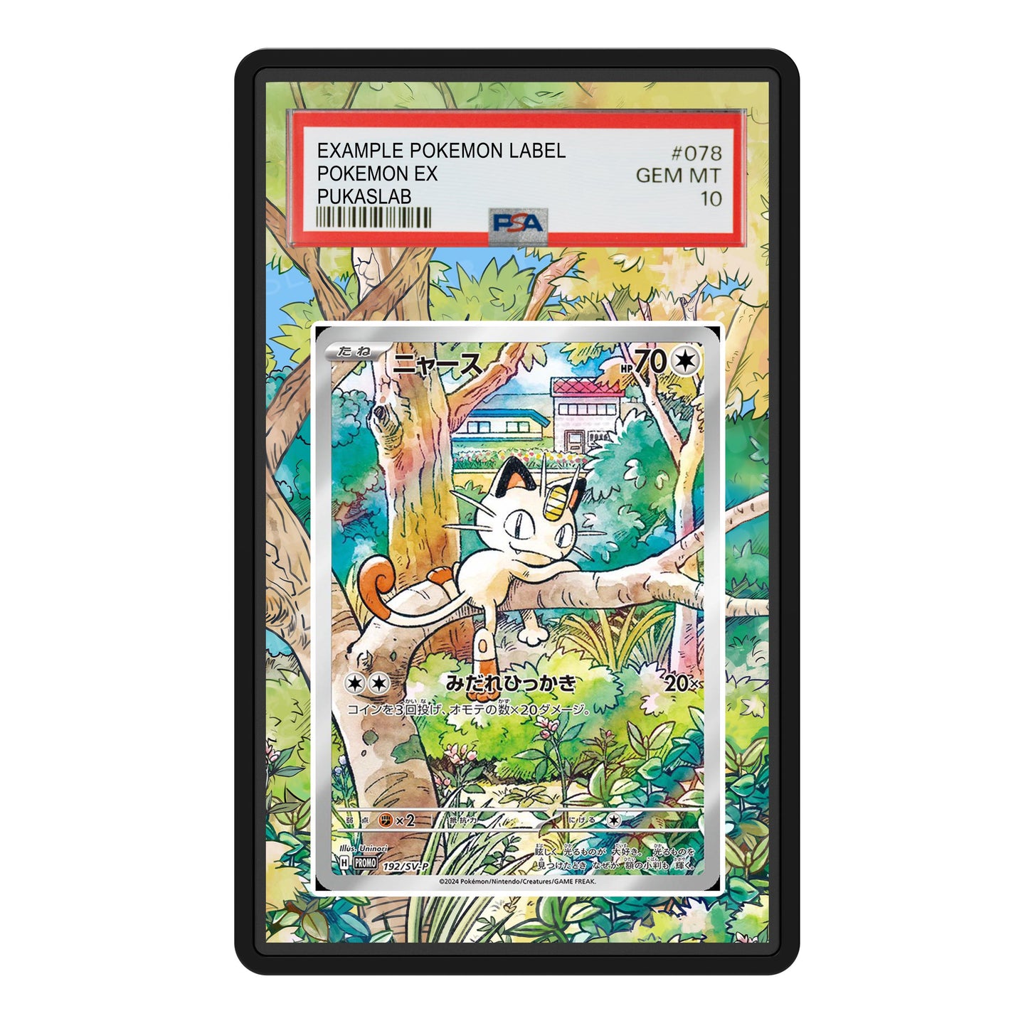 Meowth 192/SV-P Psa Slab Extended Art - Pukaslab