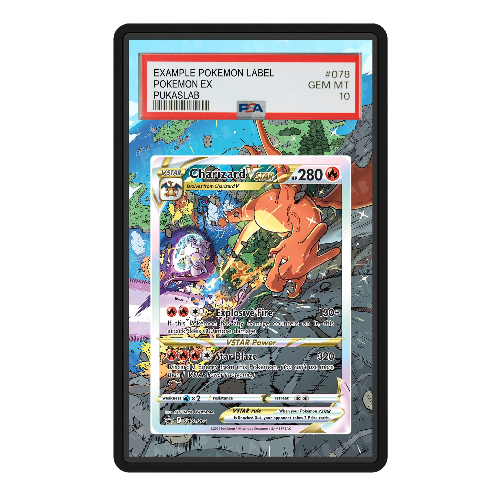 Charizard SWSH262 Psa Slab Extended Art - Pukaslab