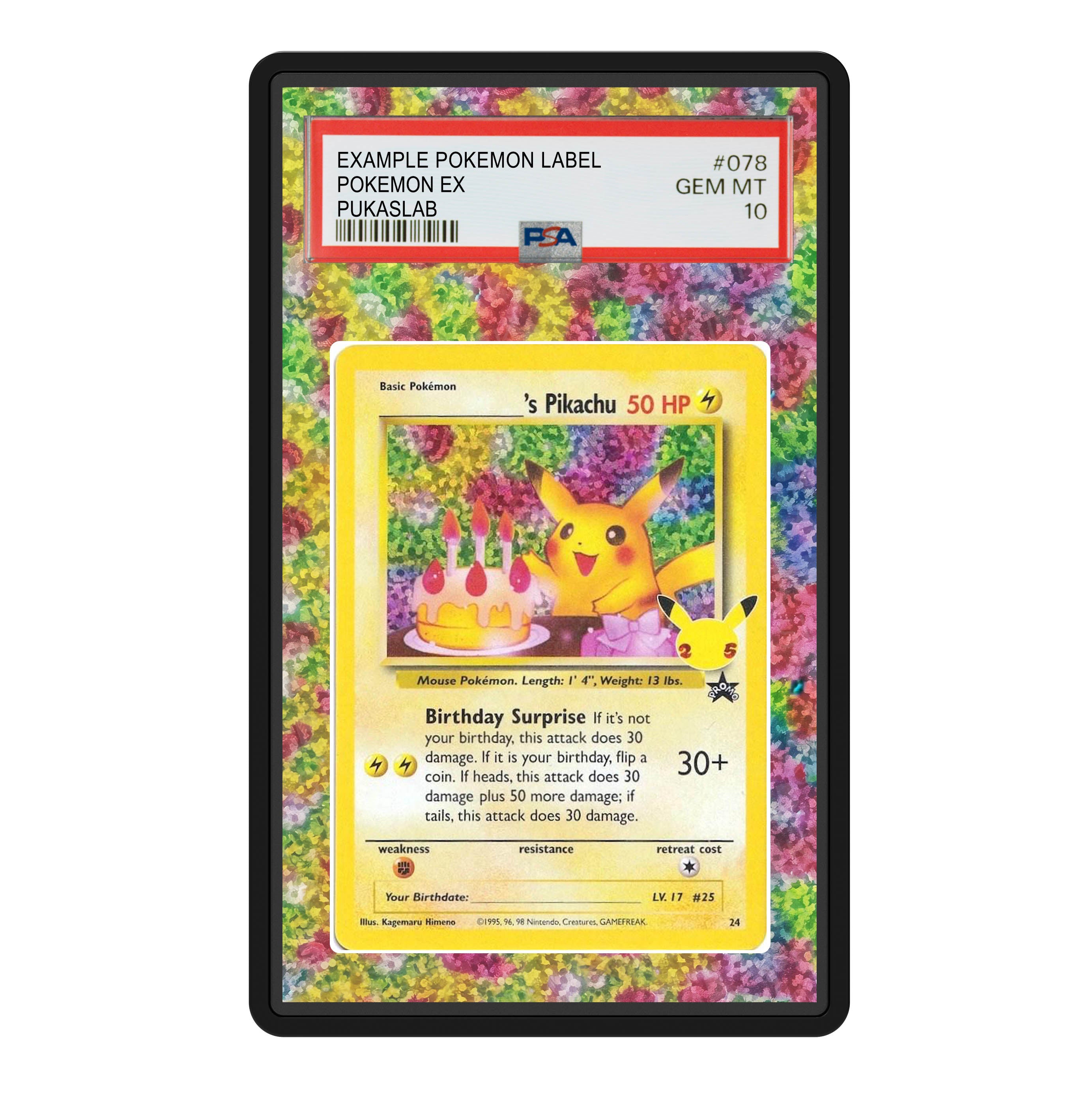 Pikachu PSA Slab Extended Art Aluminum Case – Pokemon Graded Card Disp ...