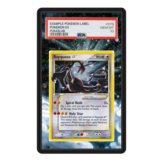 Rayquaza Gold Star 107/107 Psa Slab Extended Art - Pukaslab