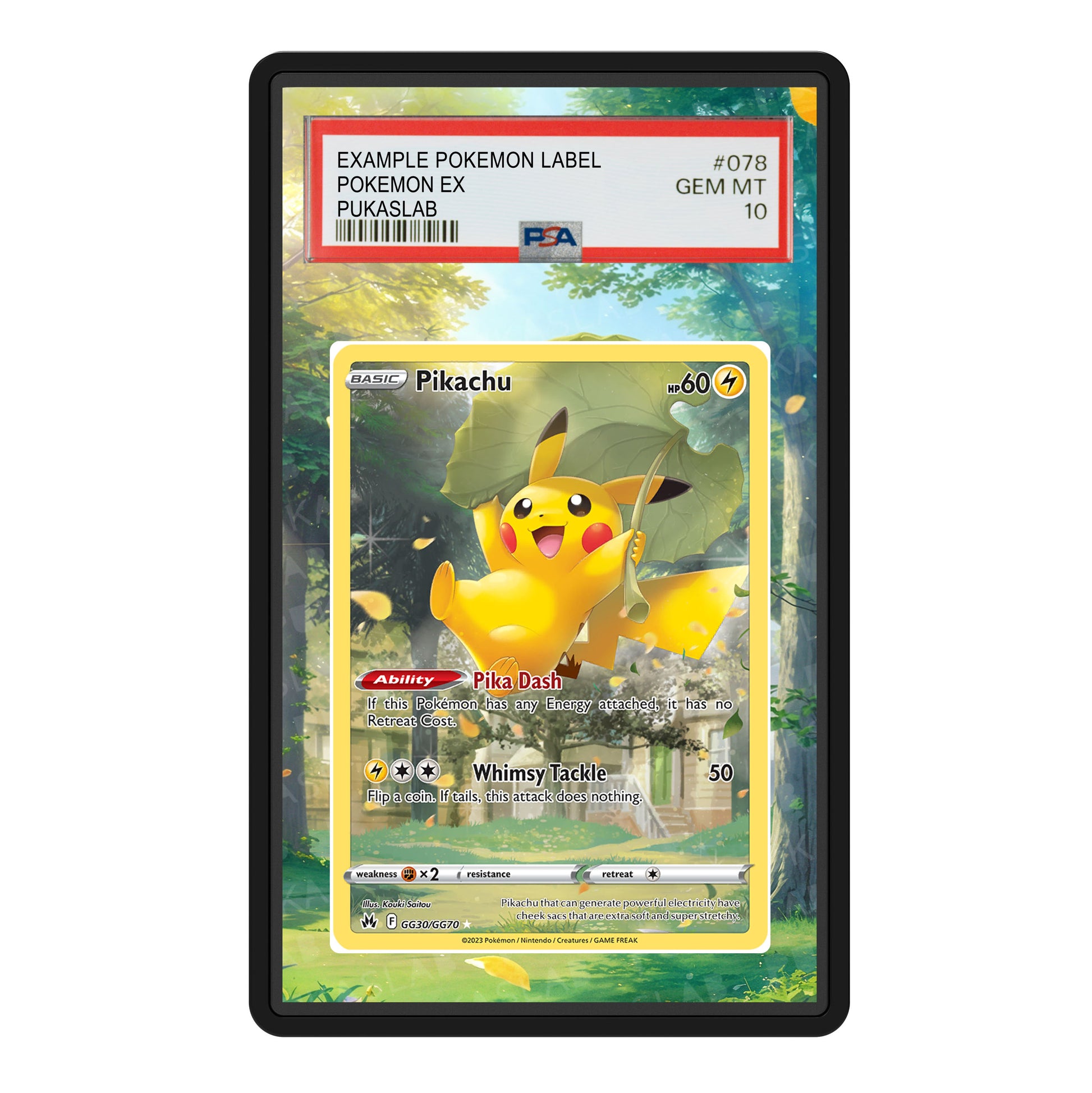 Pikachu GG30/GG70 Psa Slab Extended Art - Pukaslab