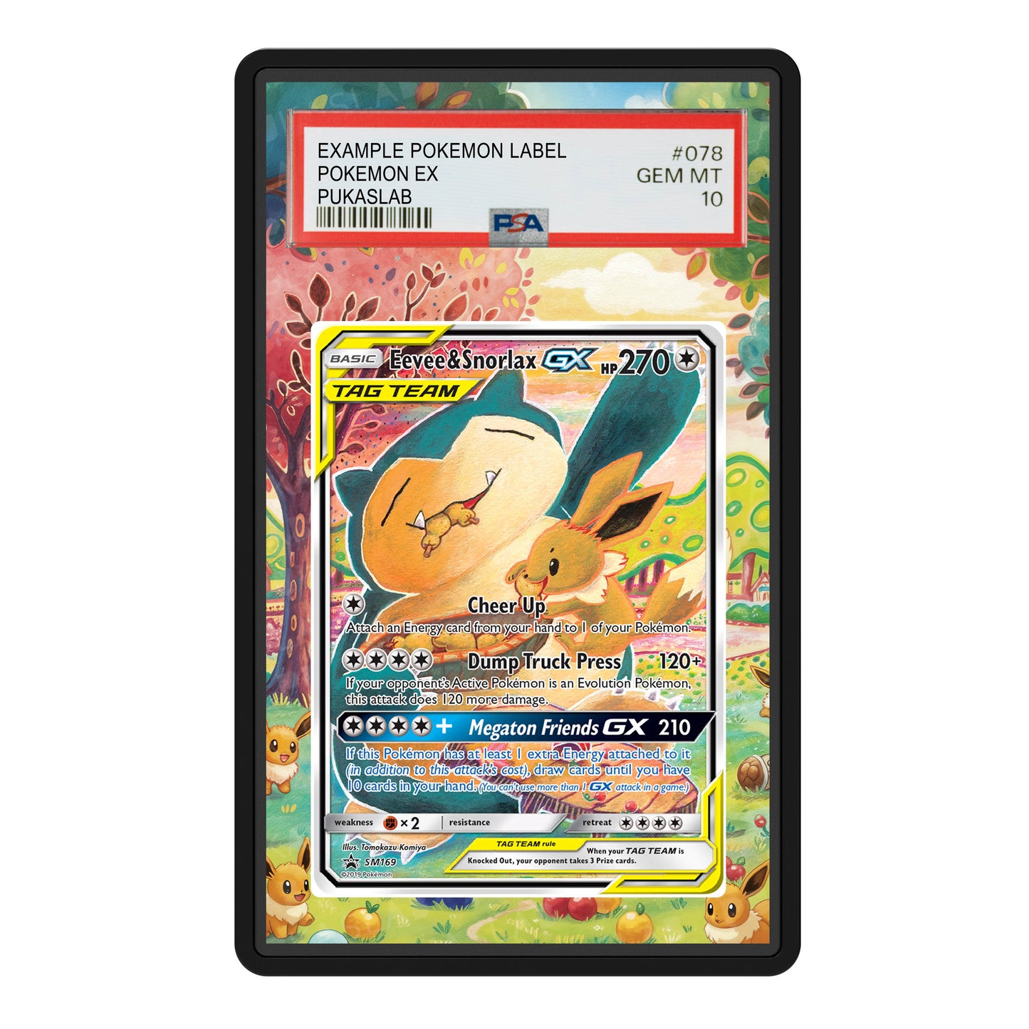 Eevee & Snorlax Gx SM169 Psa Slab Extended Art - Pukaslab