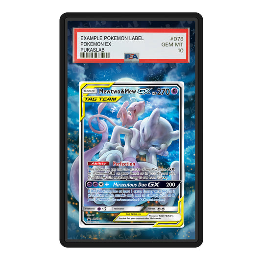 Mewtwo & Mew Gx SM191 Psa Slab Extended Art - Pukaslab