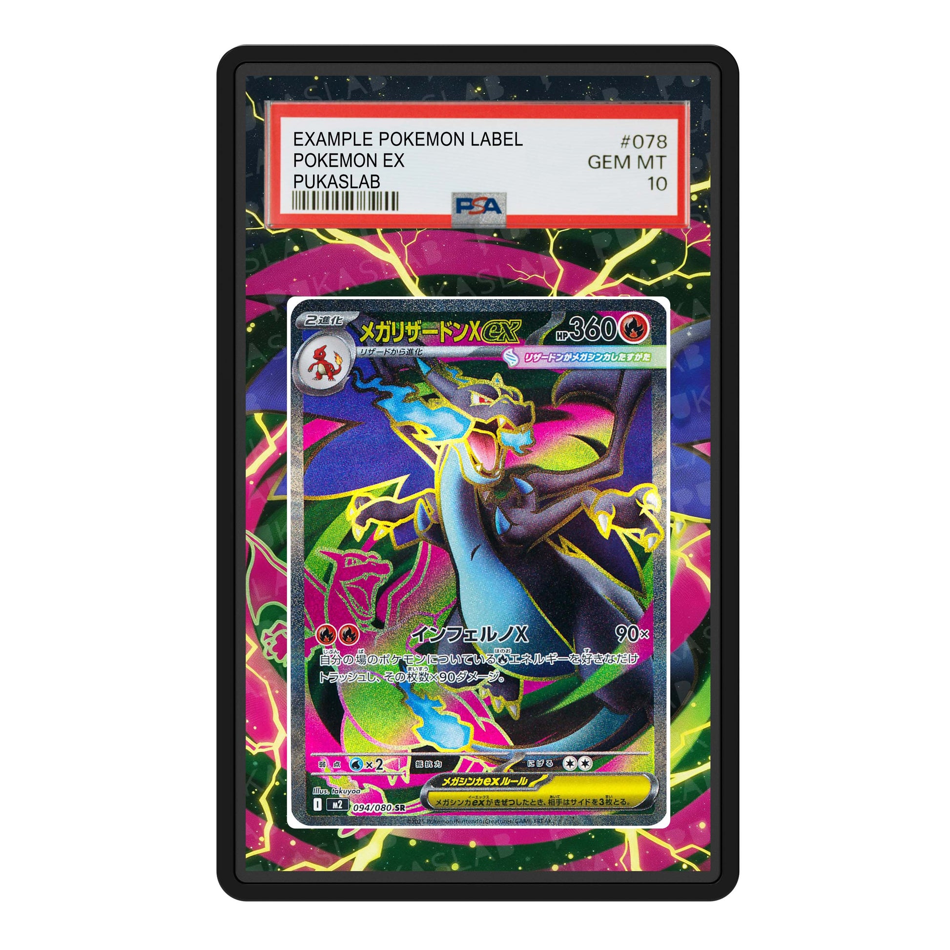 Mega Charizard X Ex 094/080 Psa Slab Extended Art - Pukaslab