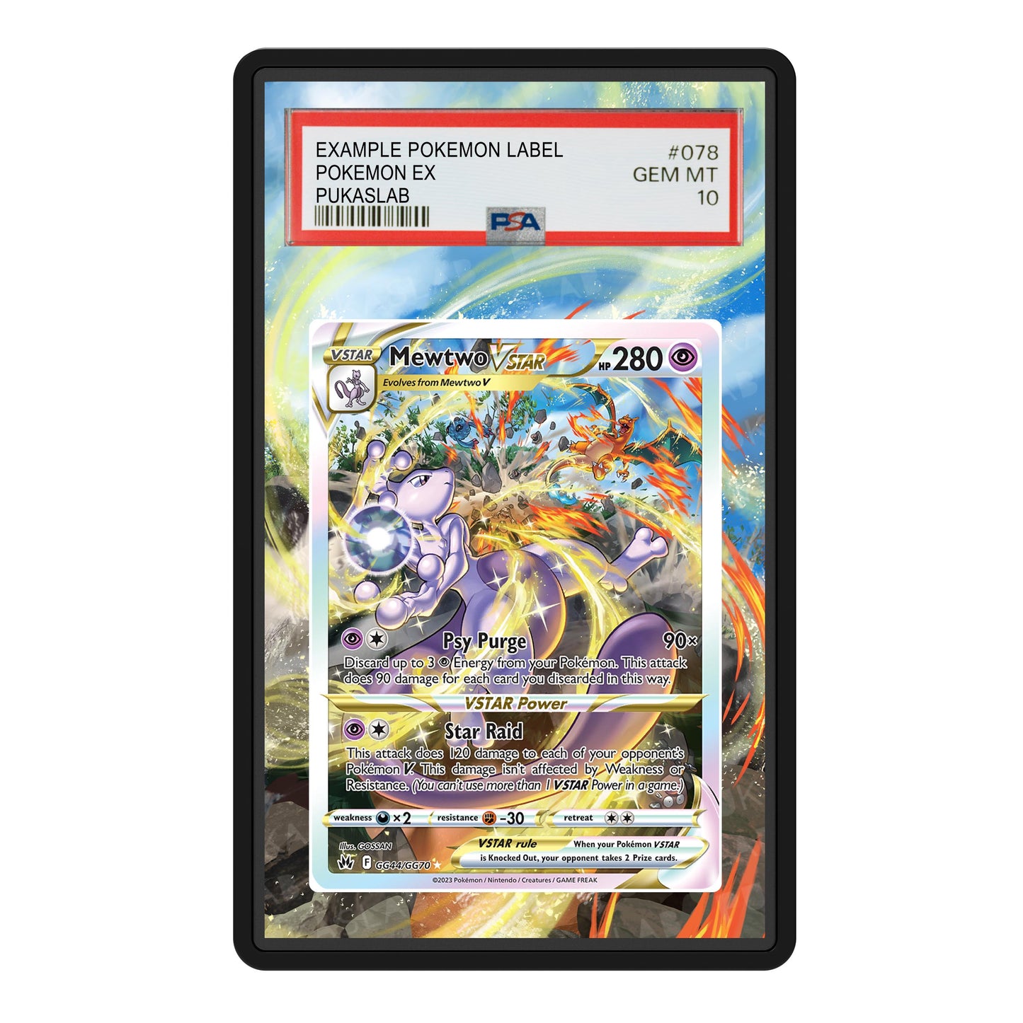 Mewtwo Vstar GG44/GG70 Psa Slab Extended Art - Pukaslab