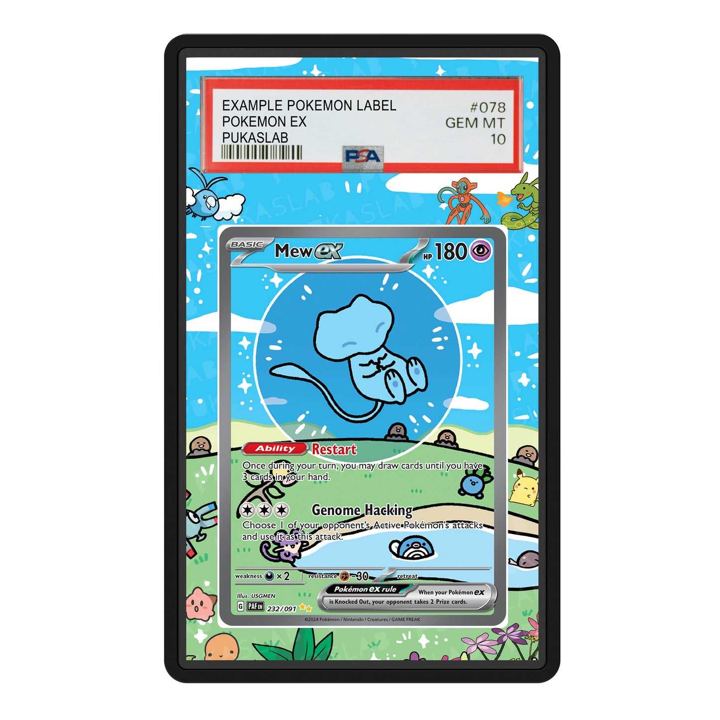 Mew Ex 232/091 Psa Slab Extended Art - Pukaslab