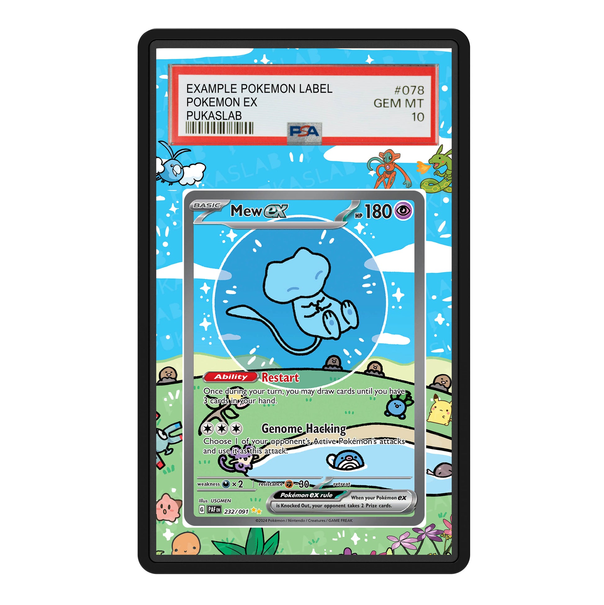 Mew Ex 232/091 Psa Slab Extended Art - Pukaslab