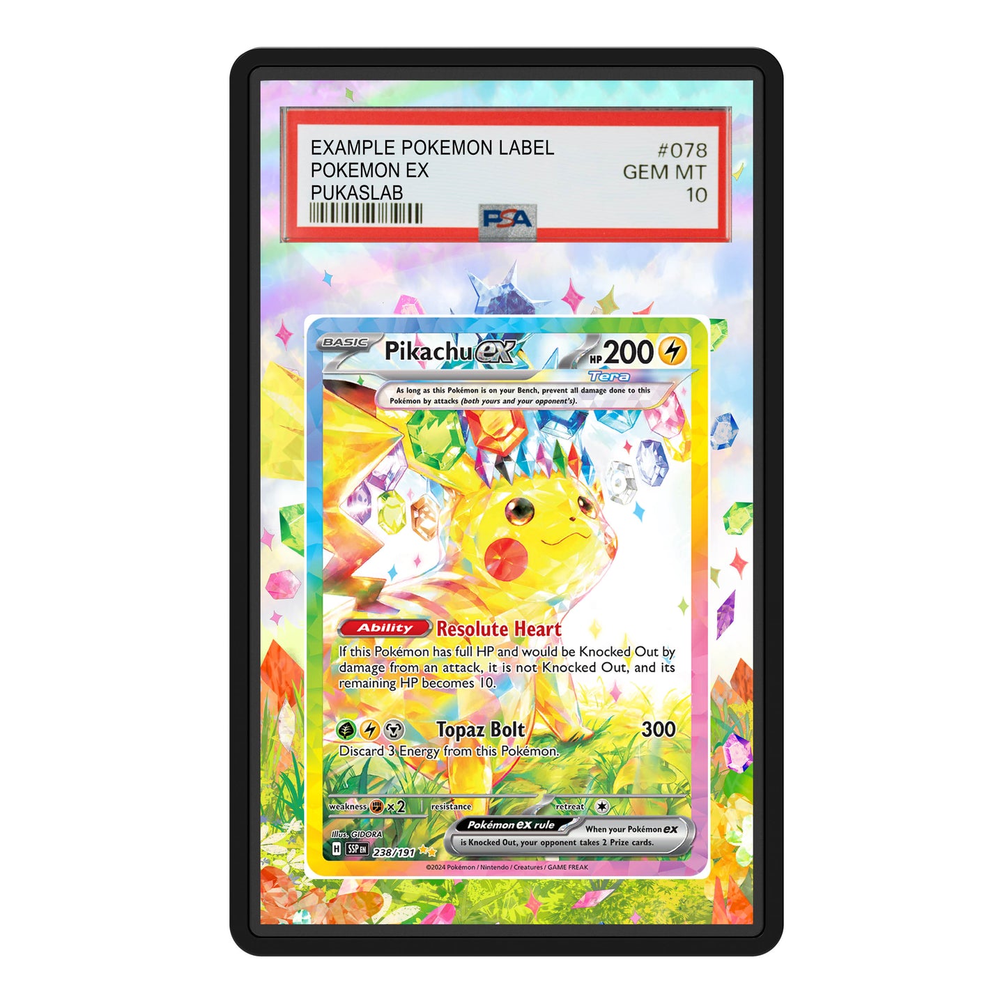 Pikachu Ex 238/191 Psa Slab Extended Art - Pukaslab