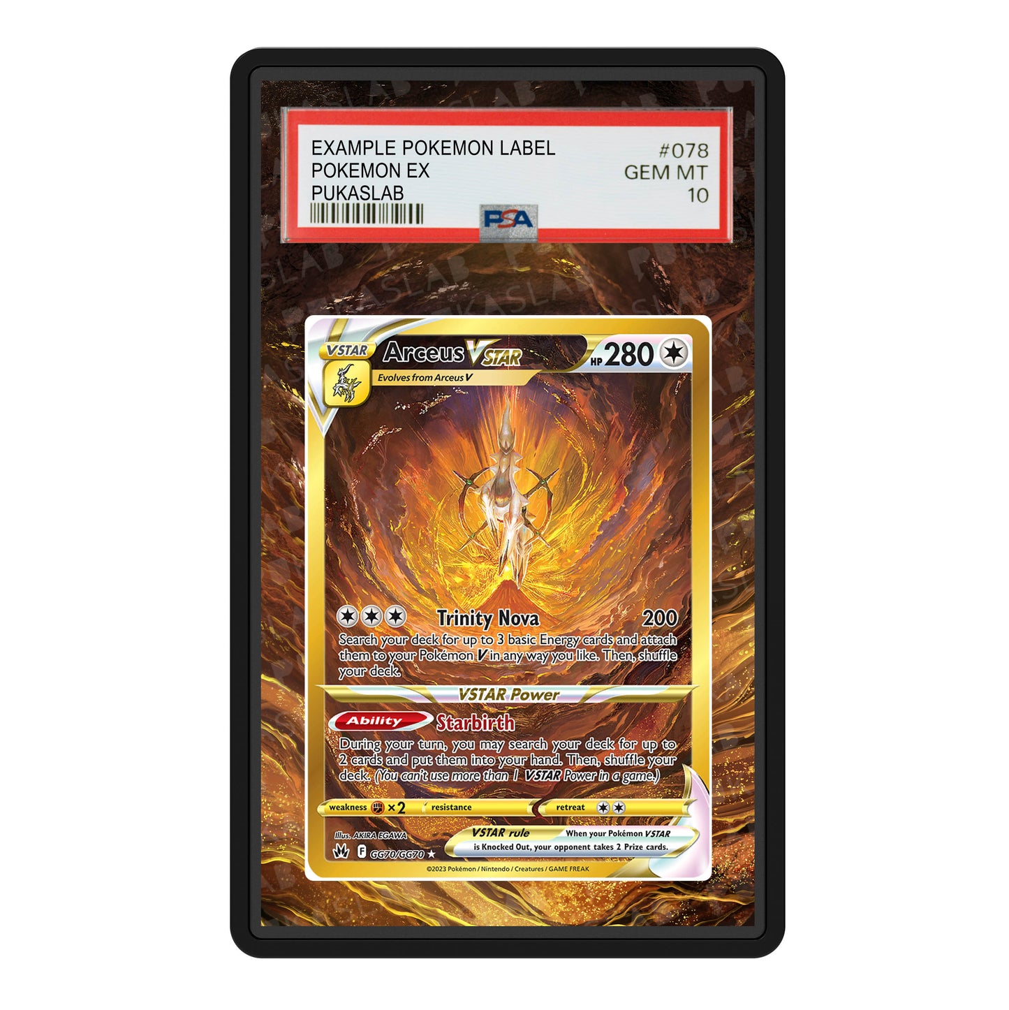 Arceus Vstar GG70/GG70 Psa Slab Extended Art - Pukaslab
