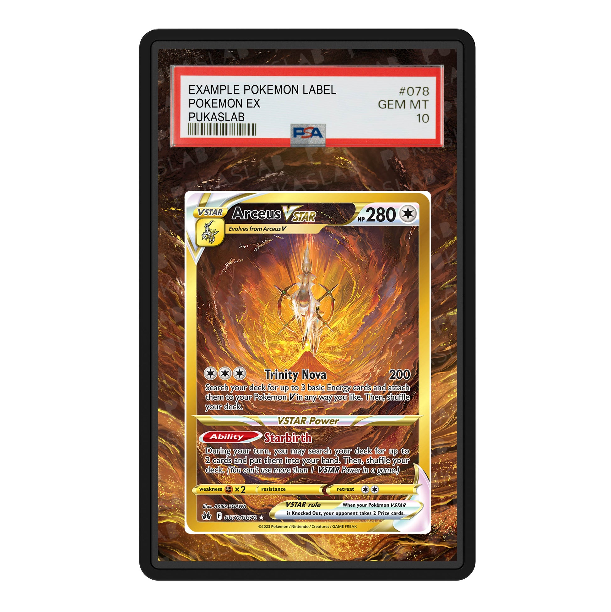 Arceus Vstar GG70/GG70 Psa Slab Extended Art - Pukaslab
