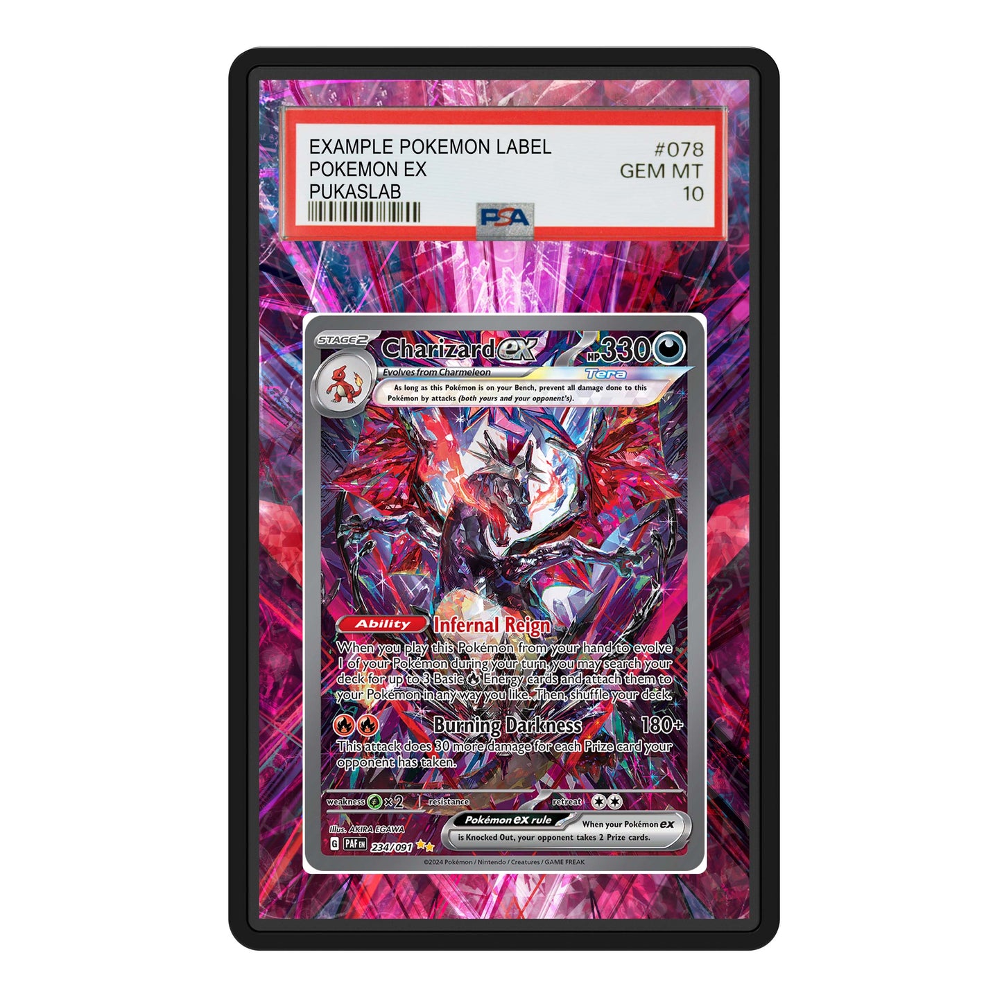Charizard Ex 234/091 Psa Slab Extended Art - Pukaslab