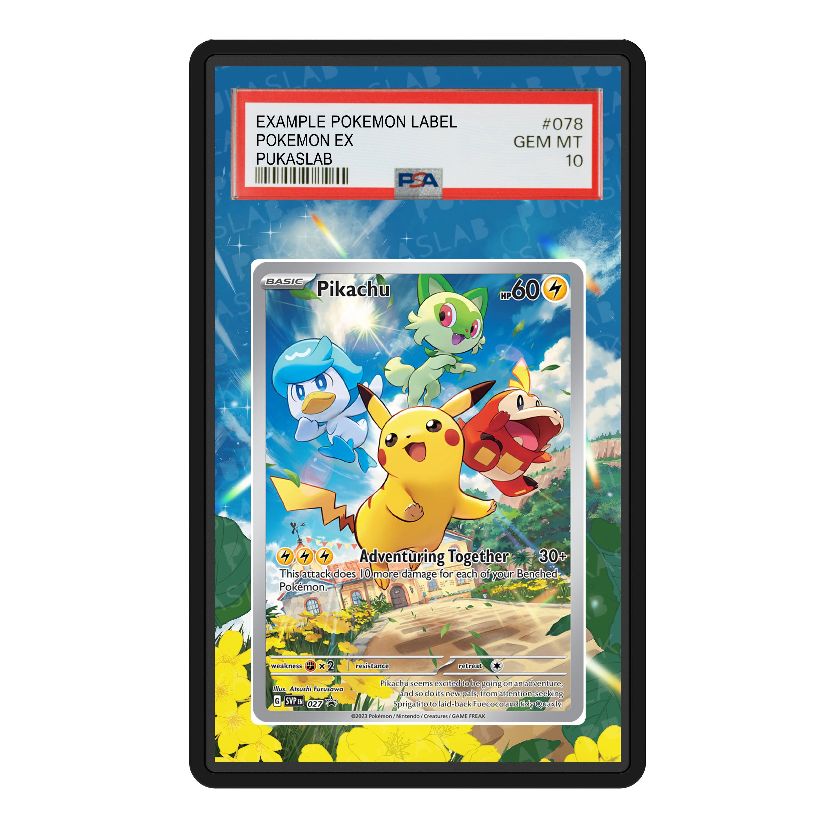 Pikachu 027 PSA Slab Extended Art Aluminum Case – Pokemon Graded Card ...