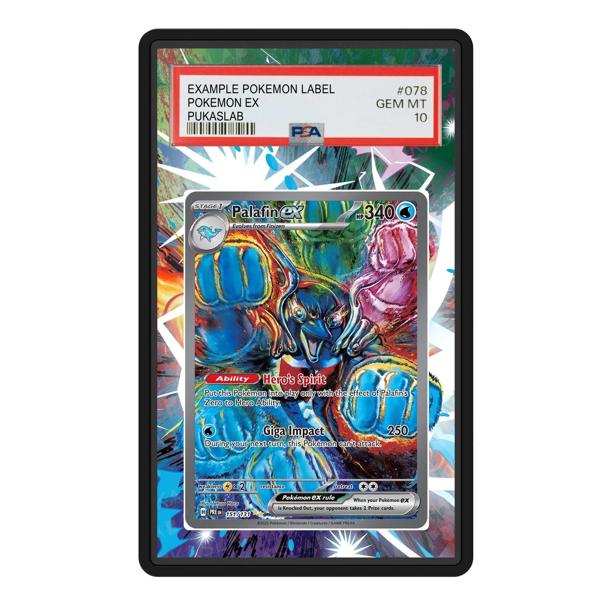 Palafin 151/131 PSA Slab Extended Art Aluminum Case – Pokemon Graded C – PukaSlab